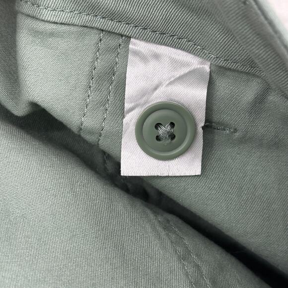 Lands End Pants Size 20W Green High Rise Utility Straight Pockets Cotton Stretch - Picture 12 of 13